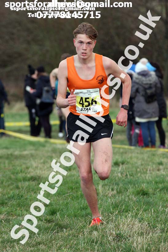 Mens under-17s North Eastern Cross Country, 2018 Northern Cross Country Champs., Wrekenton, Gateshead. Photo:  David T. Hewitson/Sports for All Pics